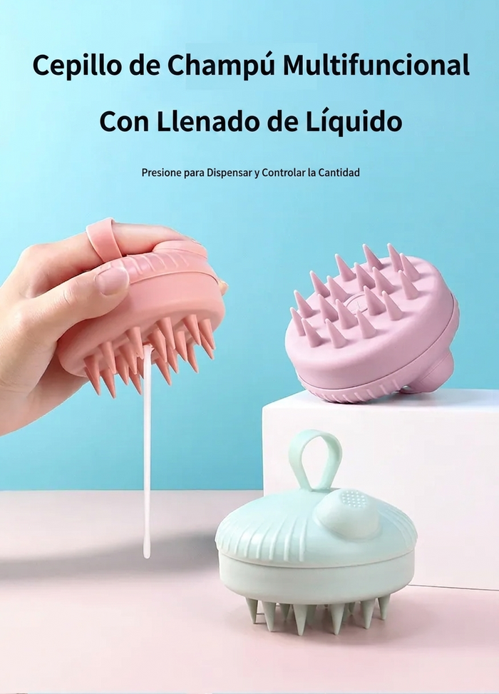 Masajeador de Cuero Cabelludo de Silicona – Cepillo Anti-Caída